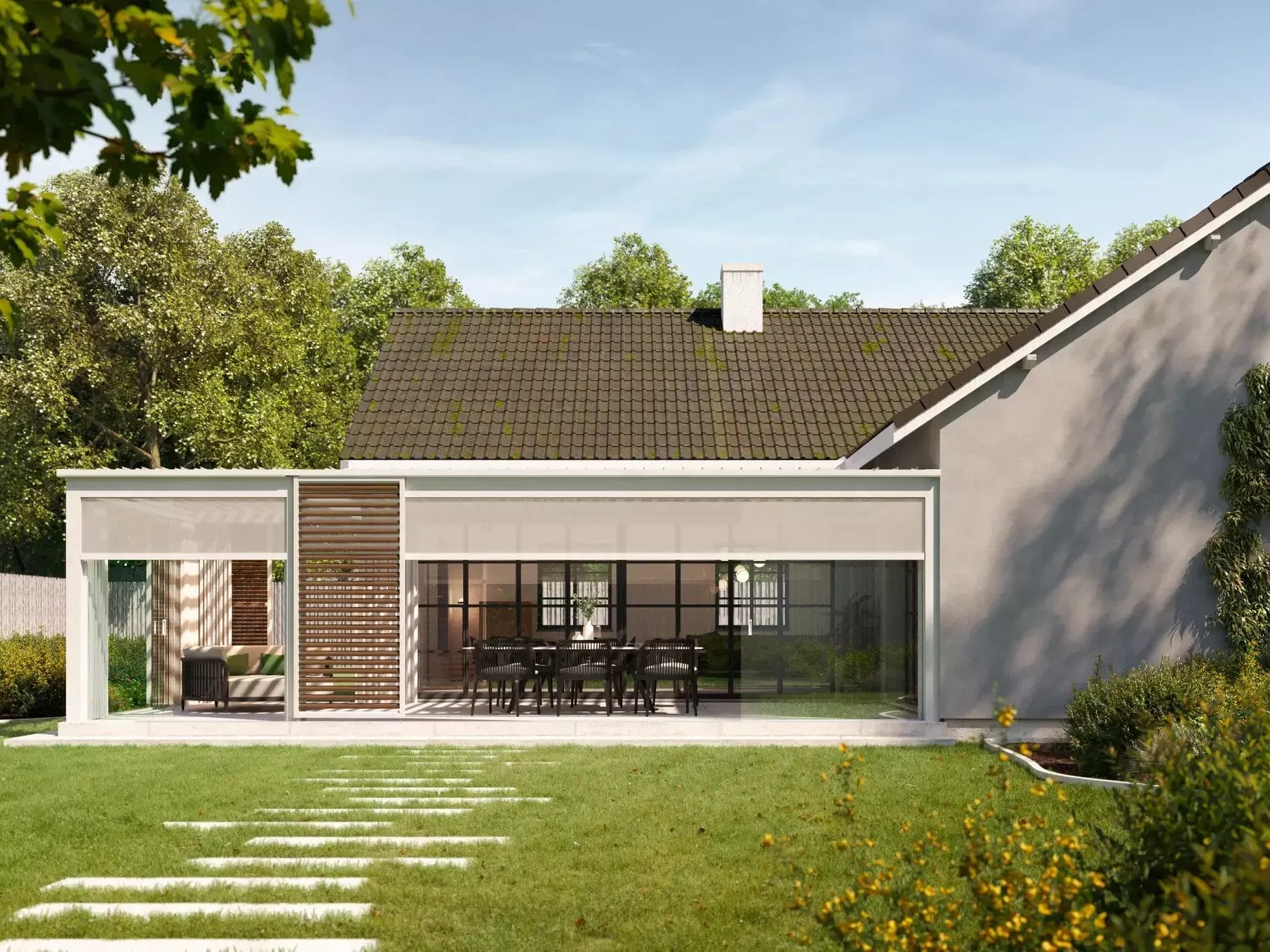 Renson Amani architecturale en design terrasoverkapping