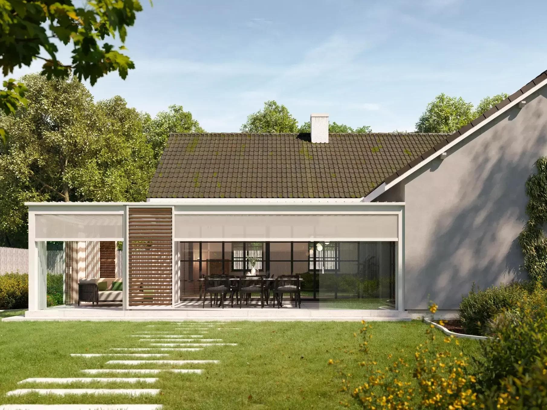 Renson Amani architecturale en design terrasoverkapping