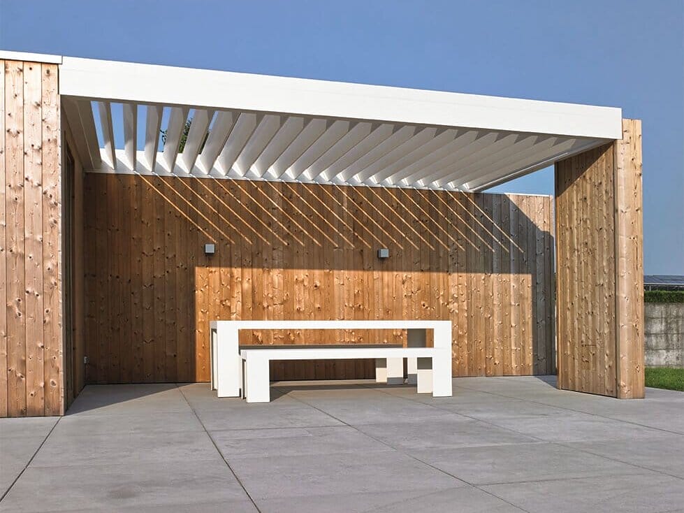 Renson Aero terrasoverkapping vast aan woning