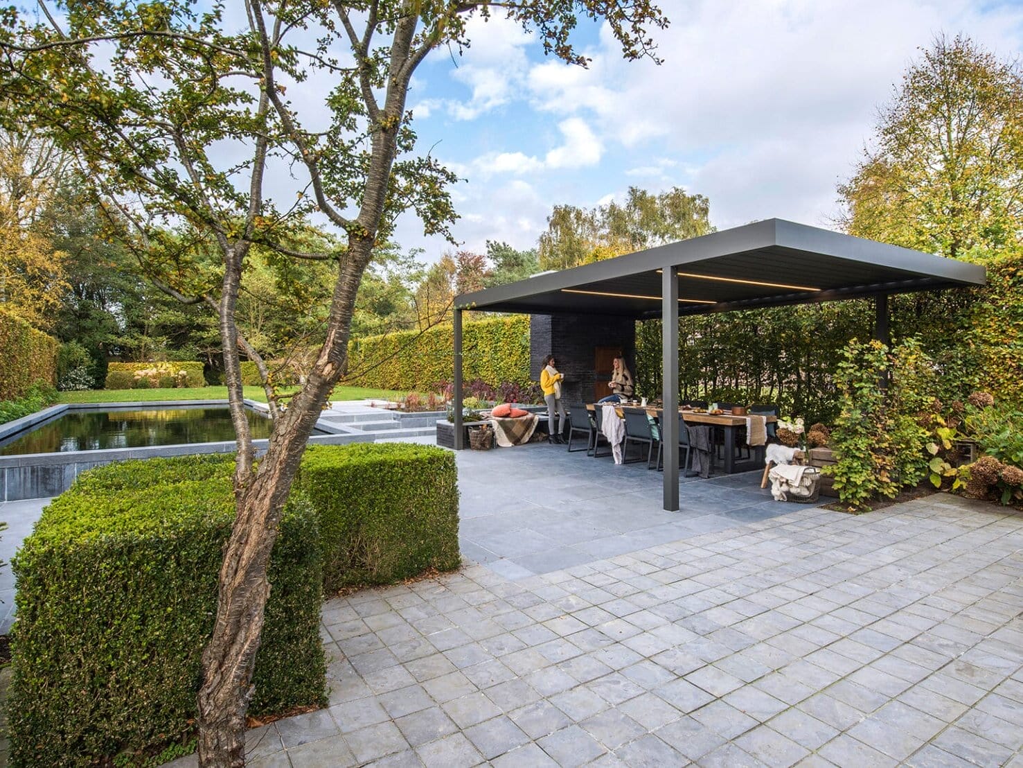 Renson Algarve terrasoverkapping met lamellendak