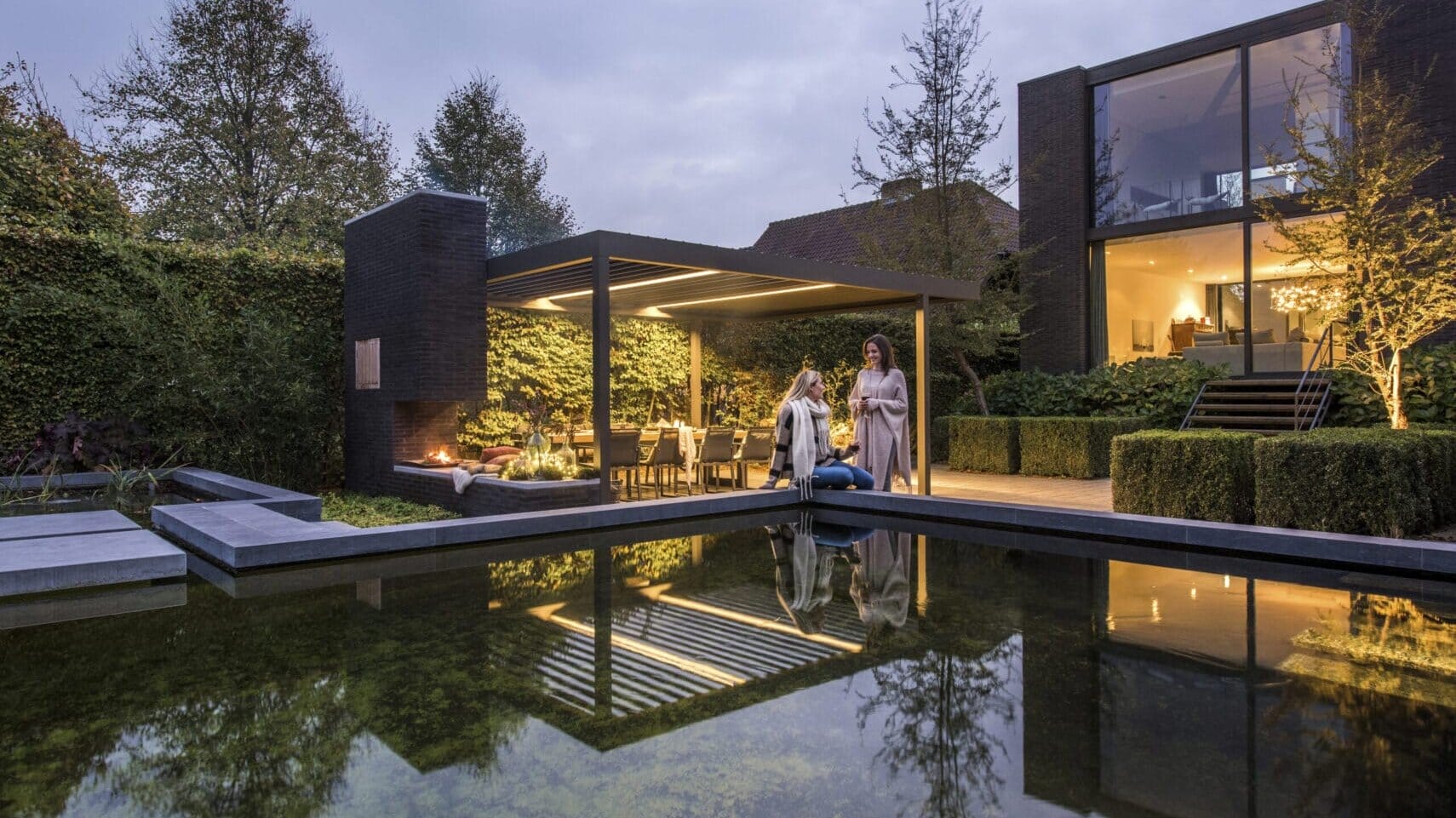 Renson Algarve terrasoverkapping met lamellendak