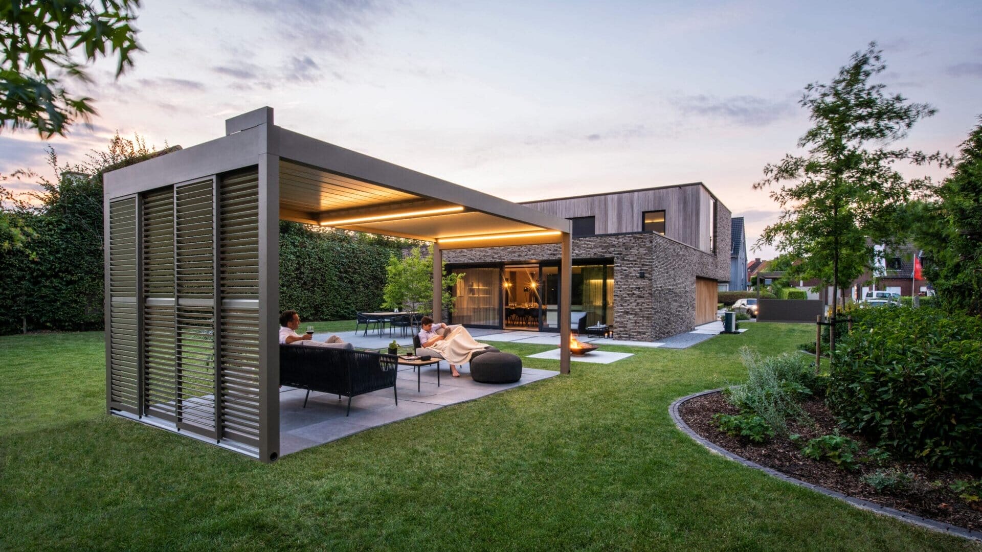 Renson Algarve Canvas terrasoverkapping met vast dak