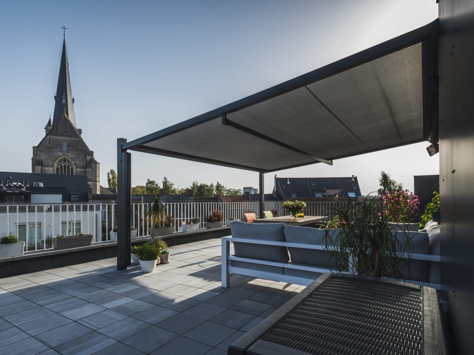 Renson Lapure terrasoverkapping met doek