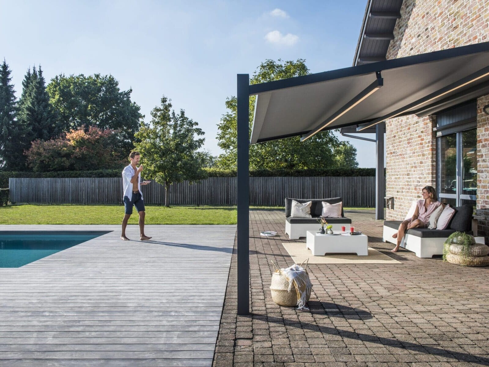 Renson Lapure terrasoverkapping met doek