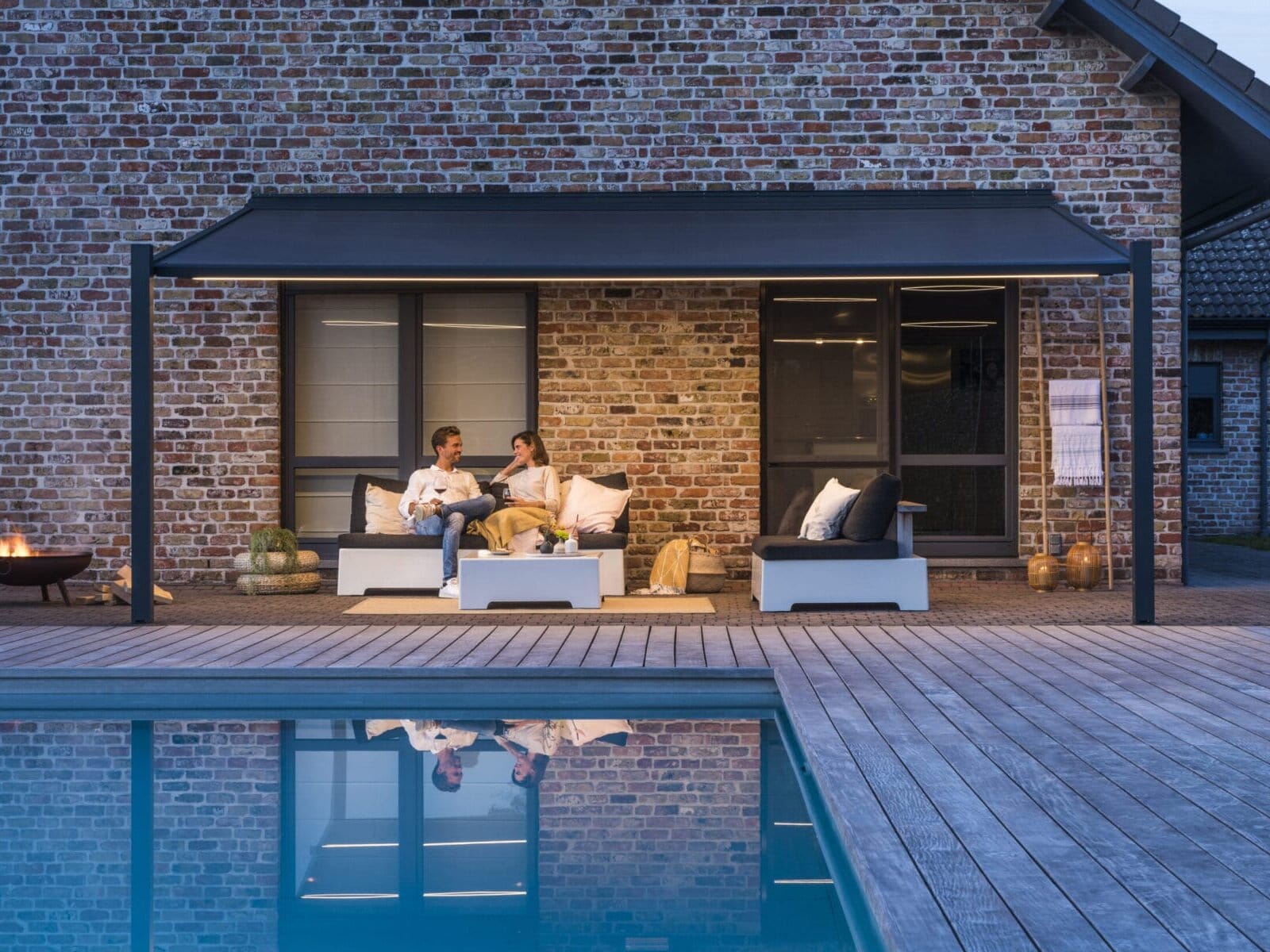 Renson Lapure terrasoverkapping met doek